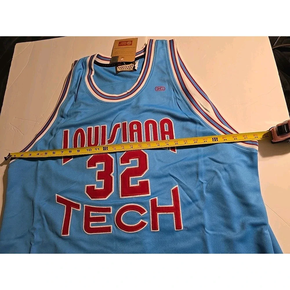 Hardwood Legend Louisiana Tech Bulldogs KARL MALONE 32 Throwback Jersey Mens 4XL - Picture 6 of 6